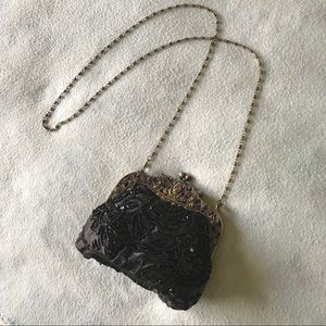 Black Embellished Evening Bag